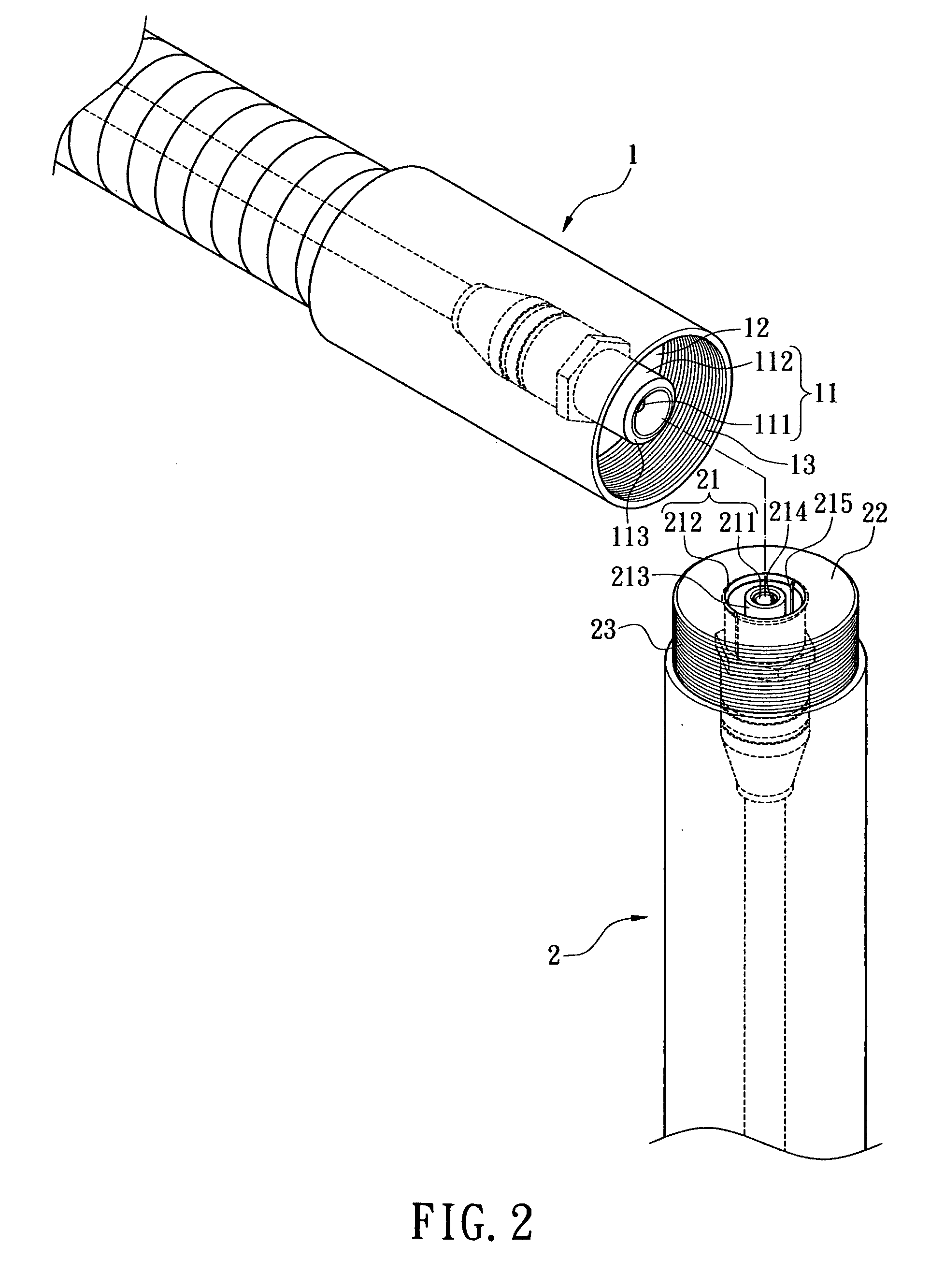 Connecting structure for lamp