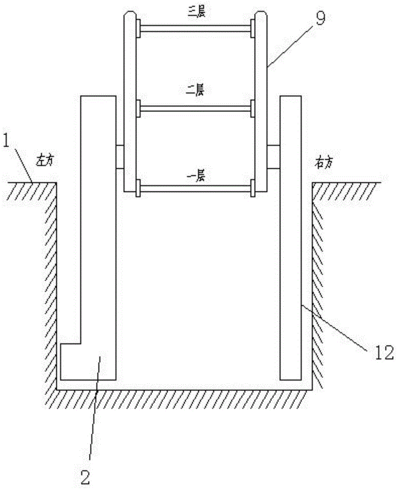 Outdoor pit type lifting stereo garage