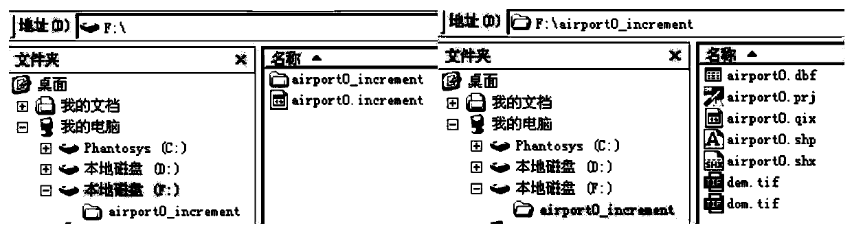 Airborne digital map local data increment updating method and device