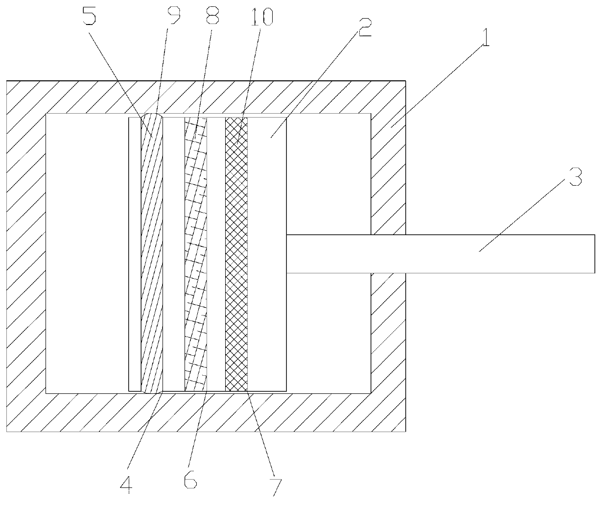 Piston type air cylinder