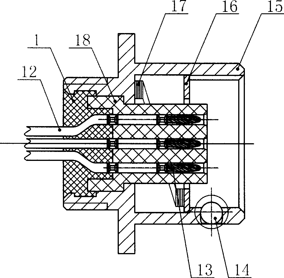 Micro separated electric connector