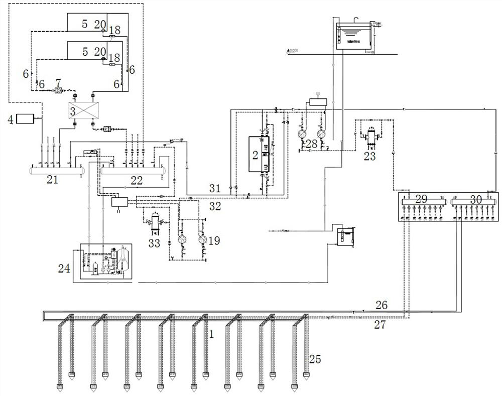 Special ground source heat pump clean windless air-conditioning system for villas