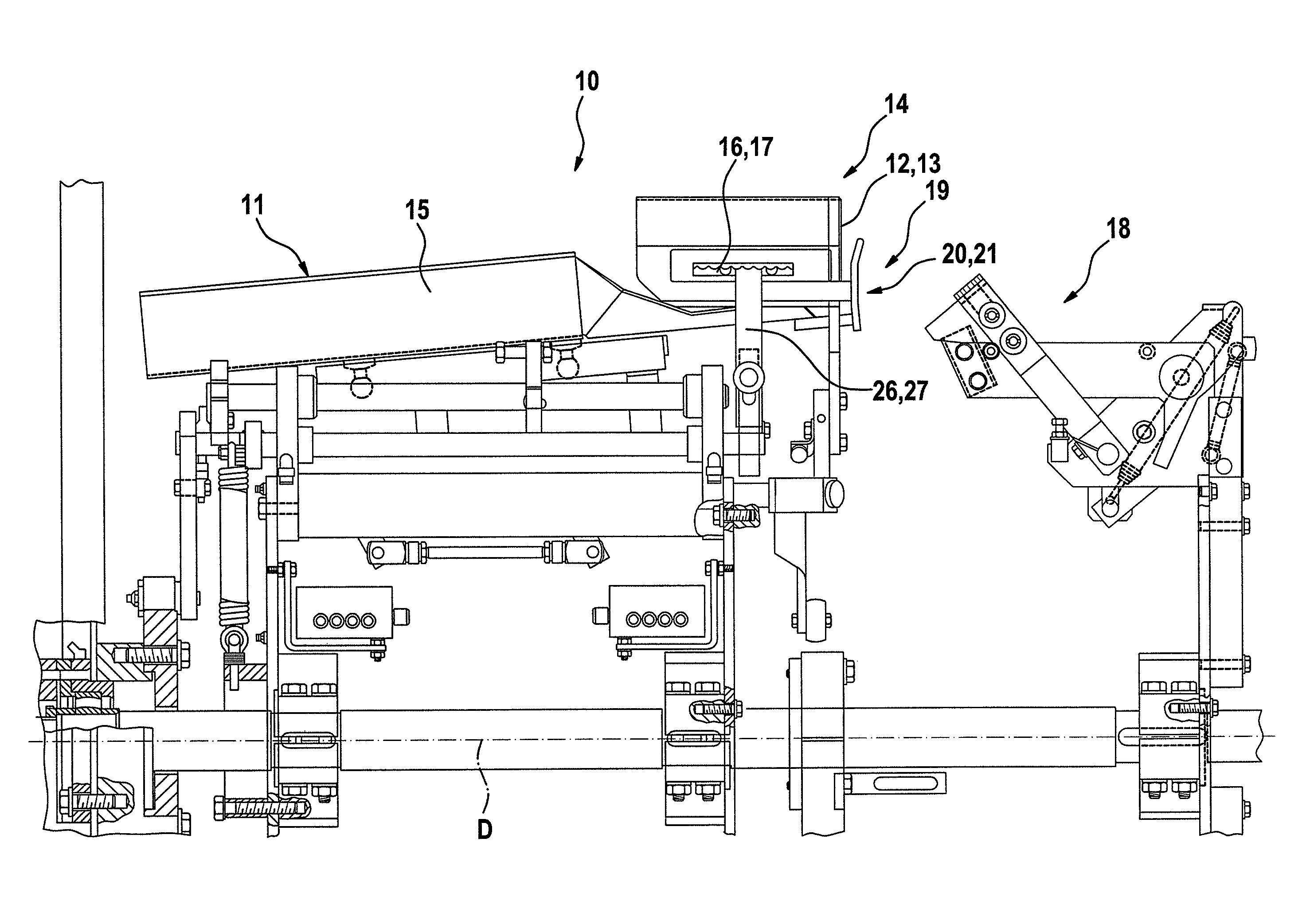 Device for receiving and fixing fish within a device for processing fish