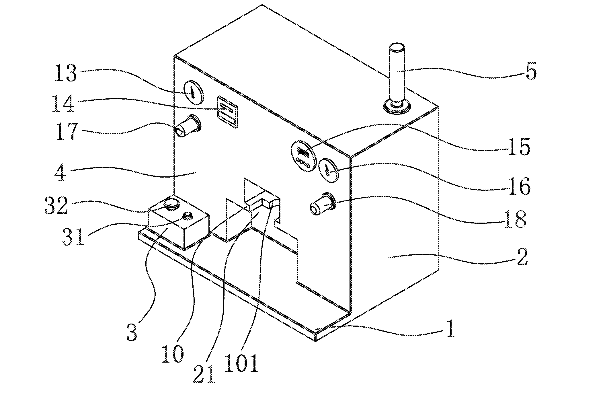 Air-tightness test equipment for turbine reduction gearbox