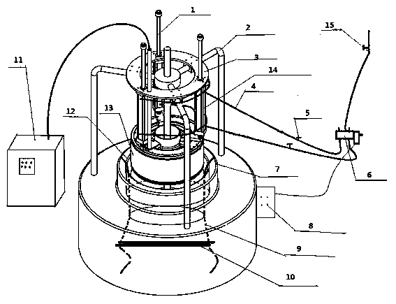 Synchronous setting circular knitting machine and method for producing knitted fabric containing thermoplastic fibers through same