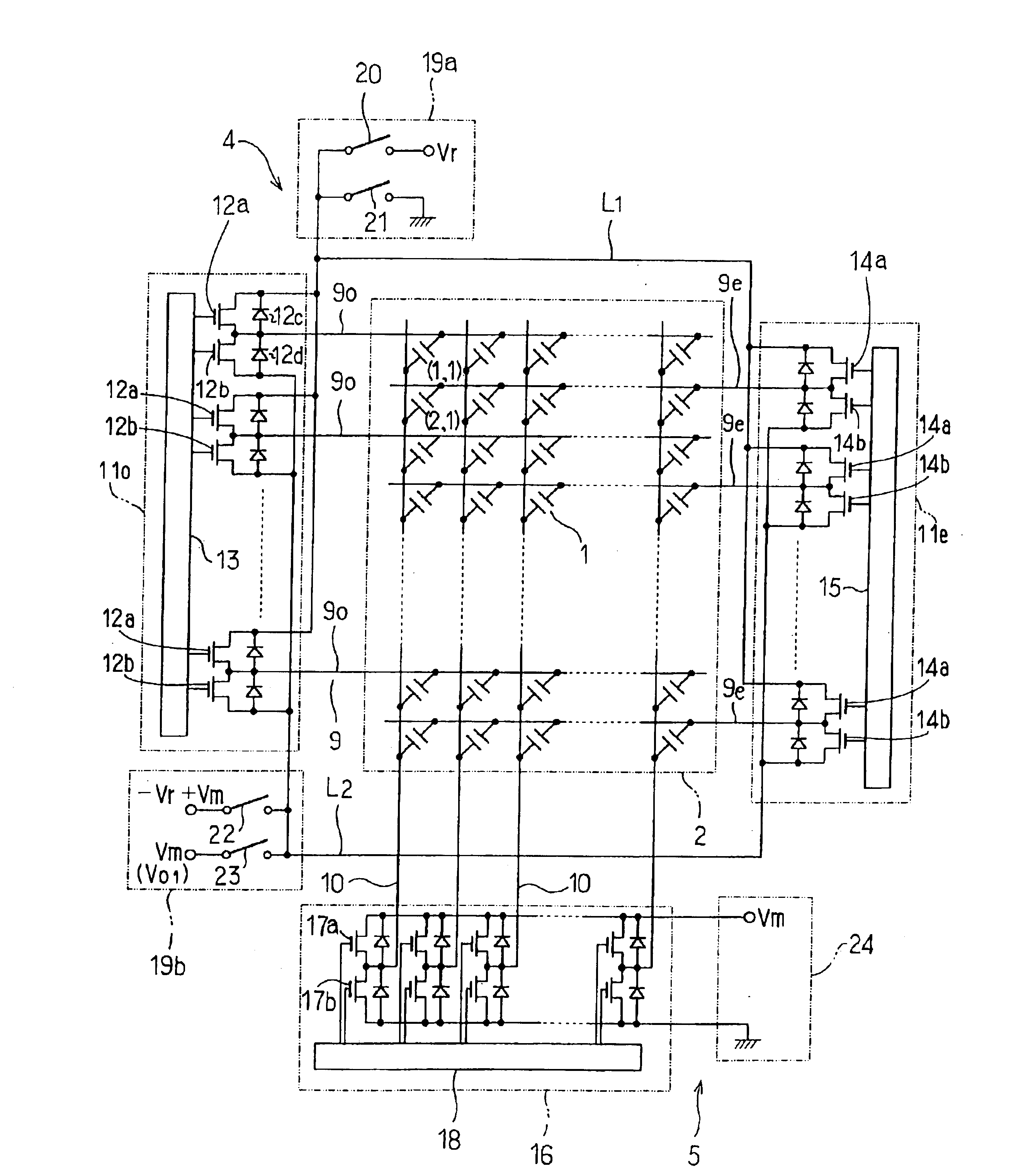 Electroluminescent device with sufficient luminous power and driving method thereof