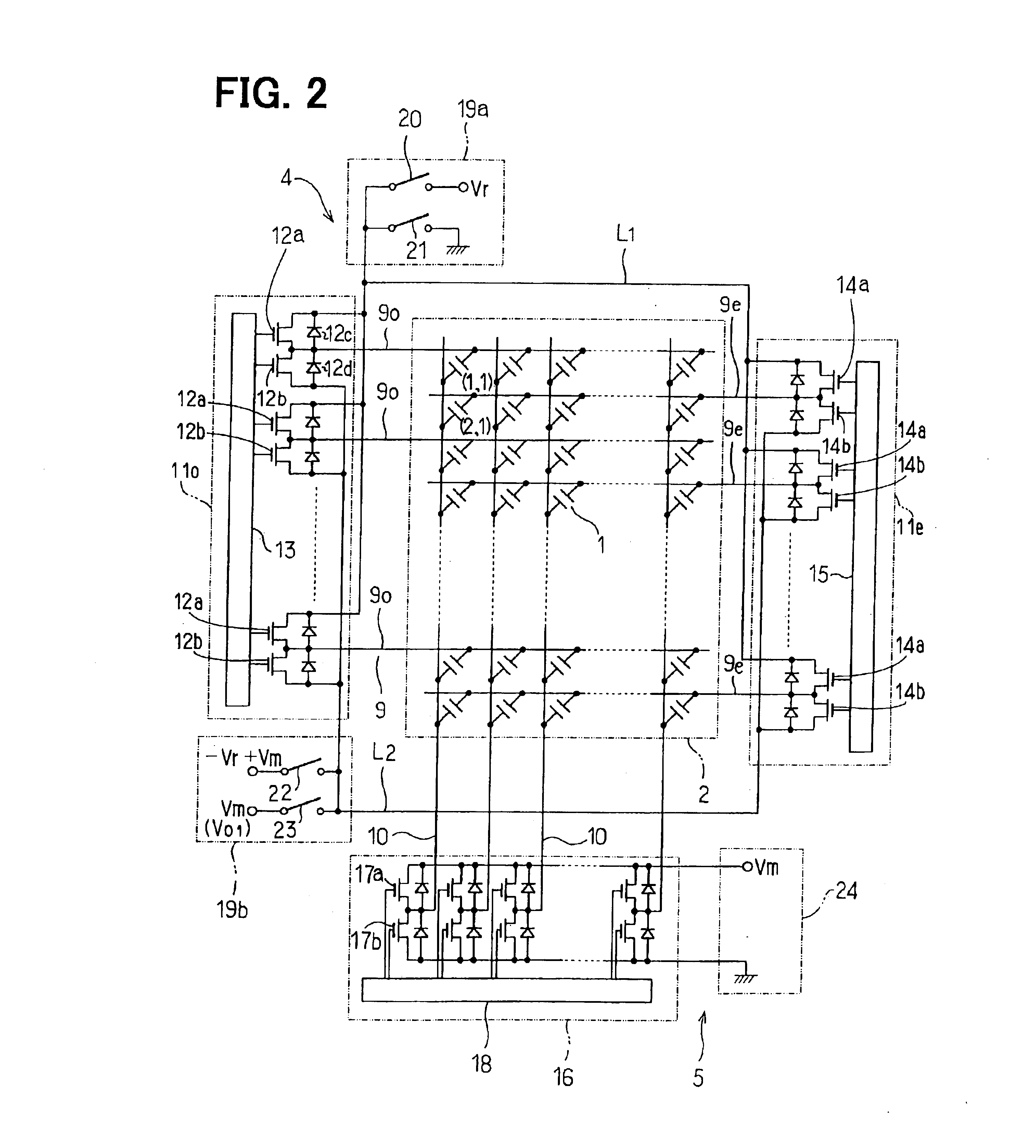 Electroluminescent device with sufficient luminous power and driving method thereof