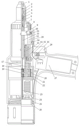 Electric riveting tool