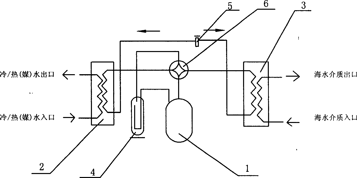 Sea-water heat-pump apparatus