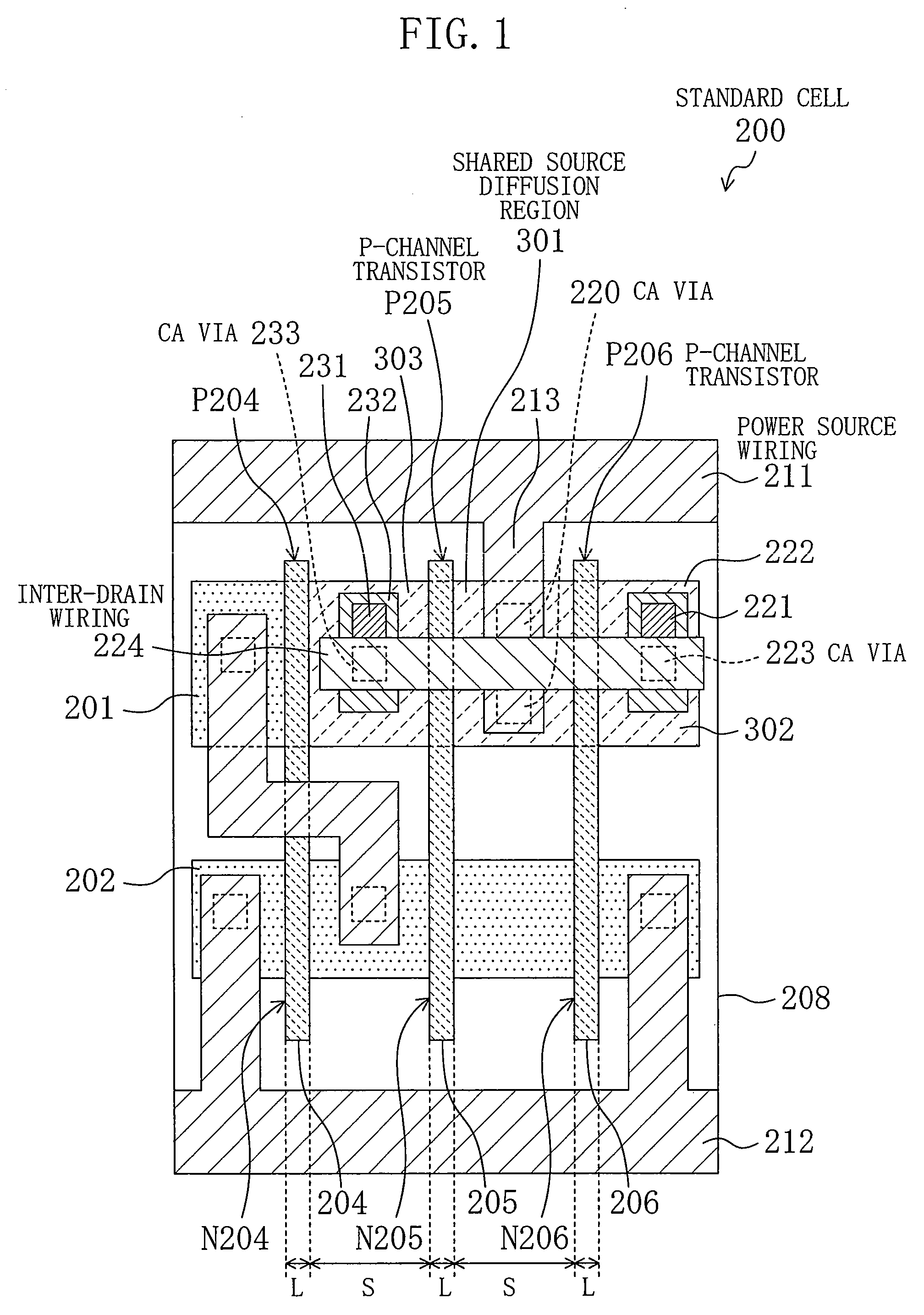 Layout structure of semiconductor integrated circuit