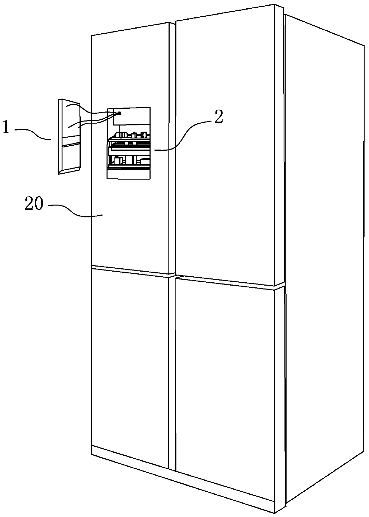 Vacuum packing device for refrigerator