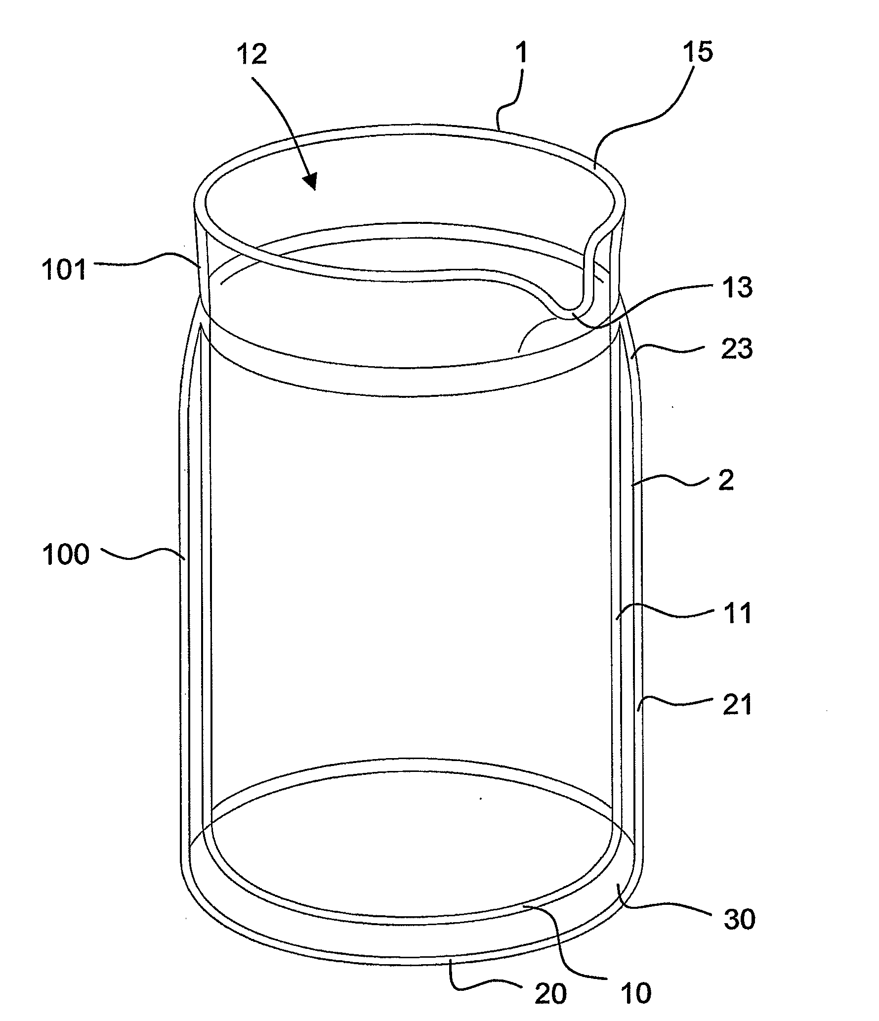 Double-walled vessel