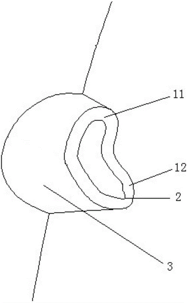 Fish-mouth-imitated-shaped anchor mouth structure used for ship