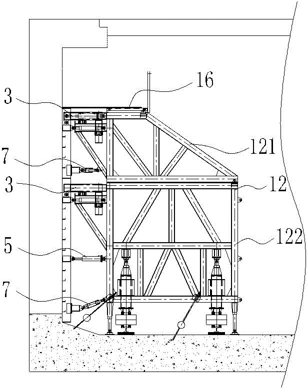 Side wall concrete construction method employing side wall trolley