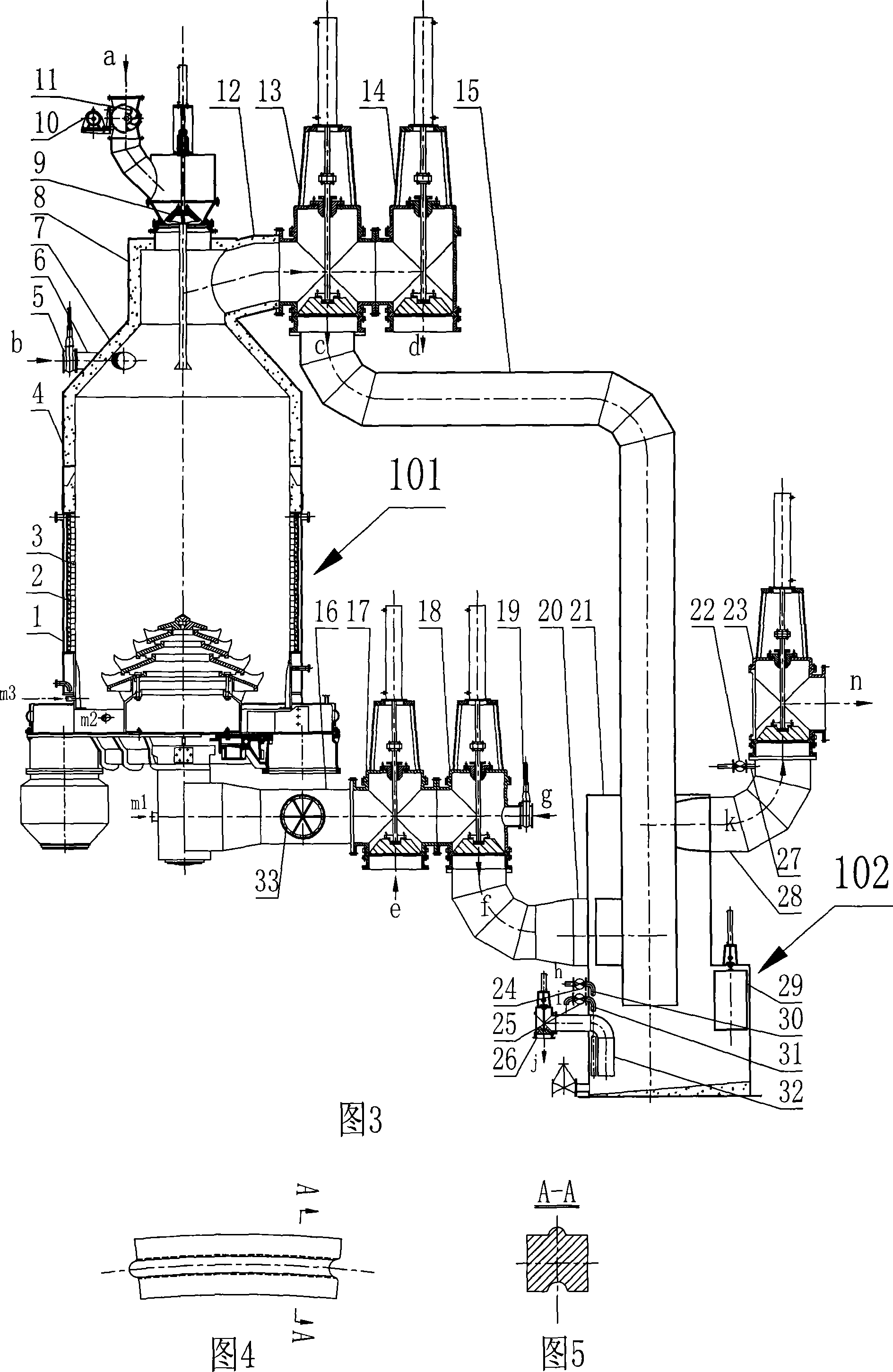 Device and method for production synthesis gas energy conservation and emission reduction of static bed gas making furnace