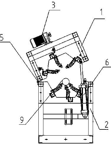 Double barrel material compound machine compound transmission mechanism