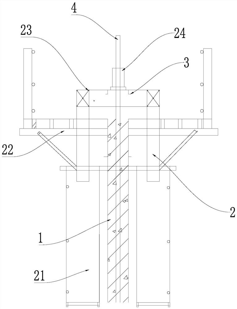 Rapid pre-embedded silo structure auxiliary steel structure silo wall