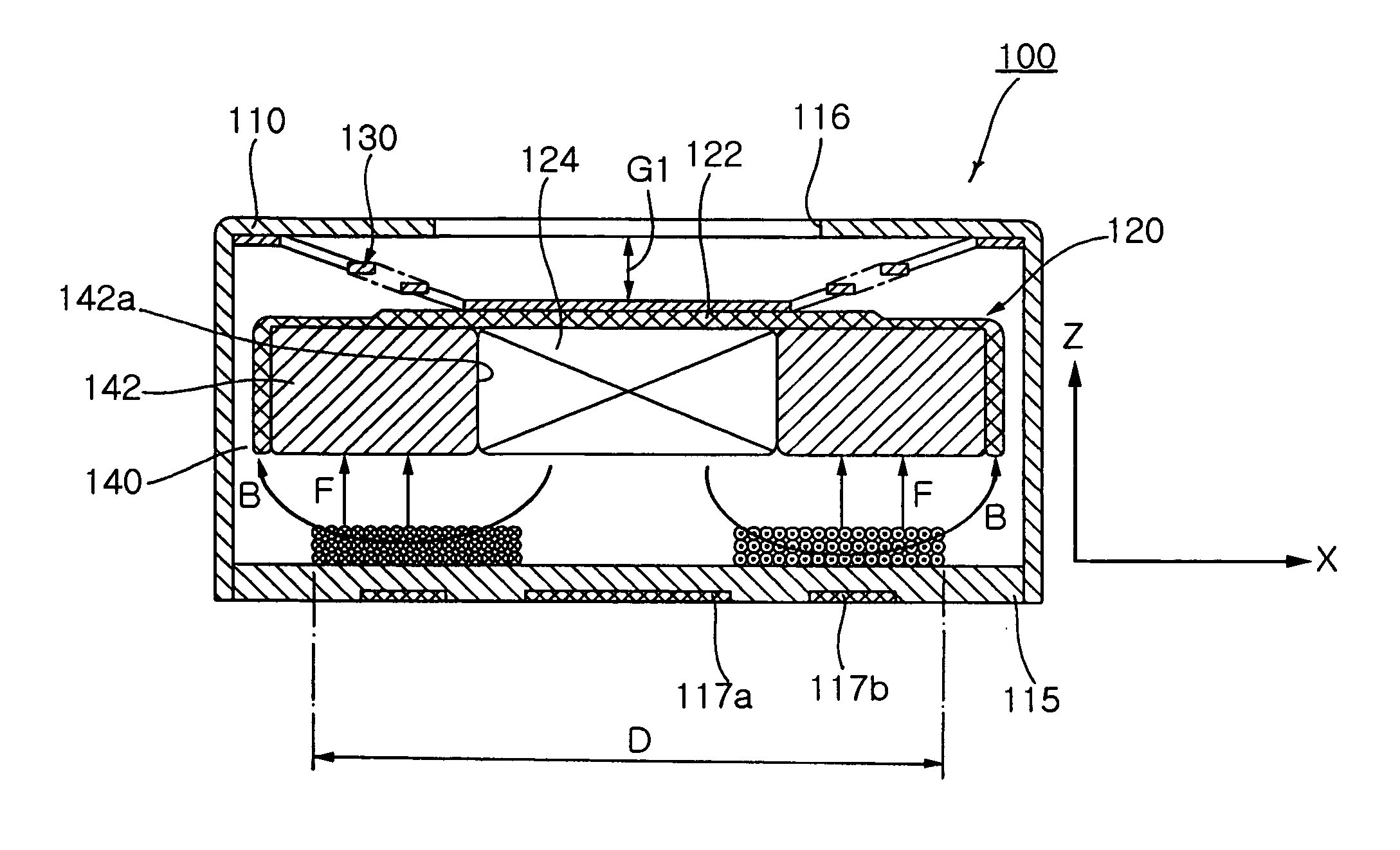 Internal weight type vertical vibrator