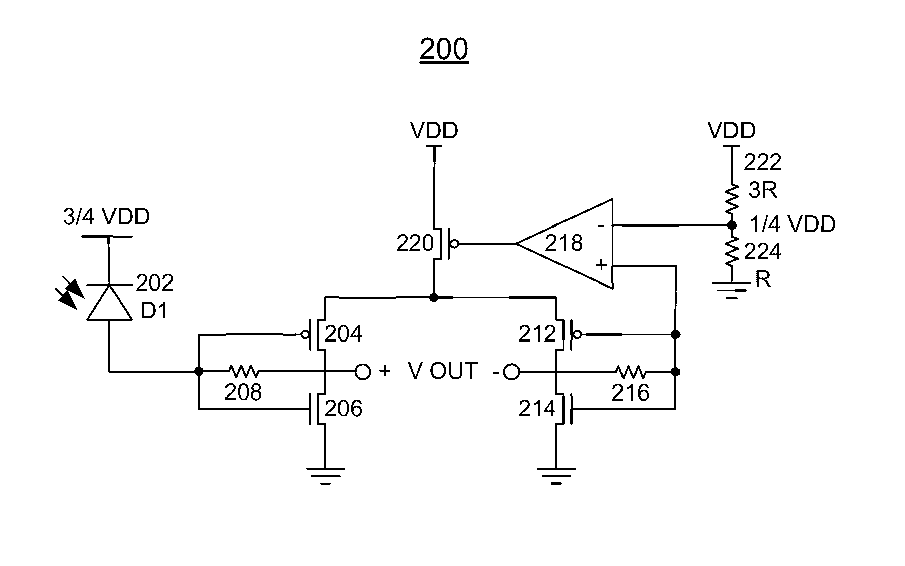 Implementing enhanced bias configuration for CMOS inverter based optical transimpedance amplifier