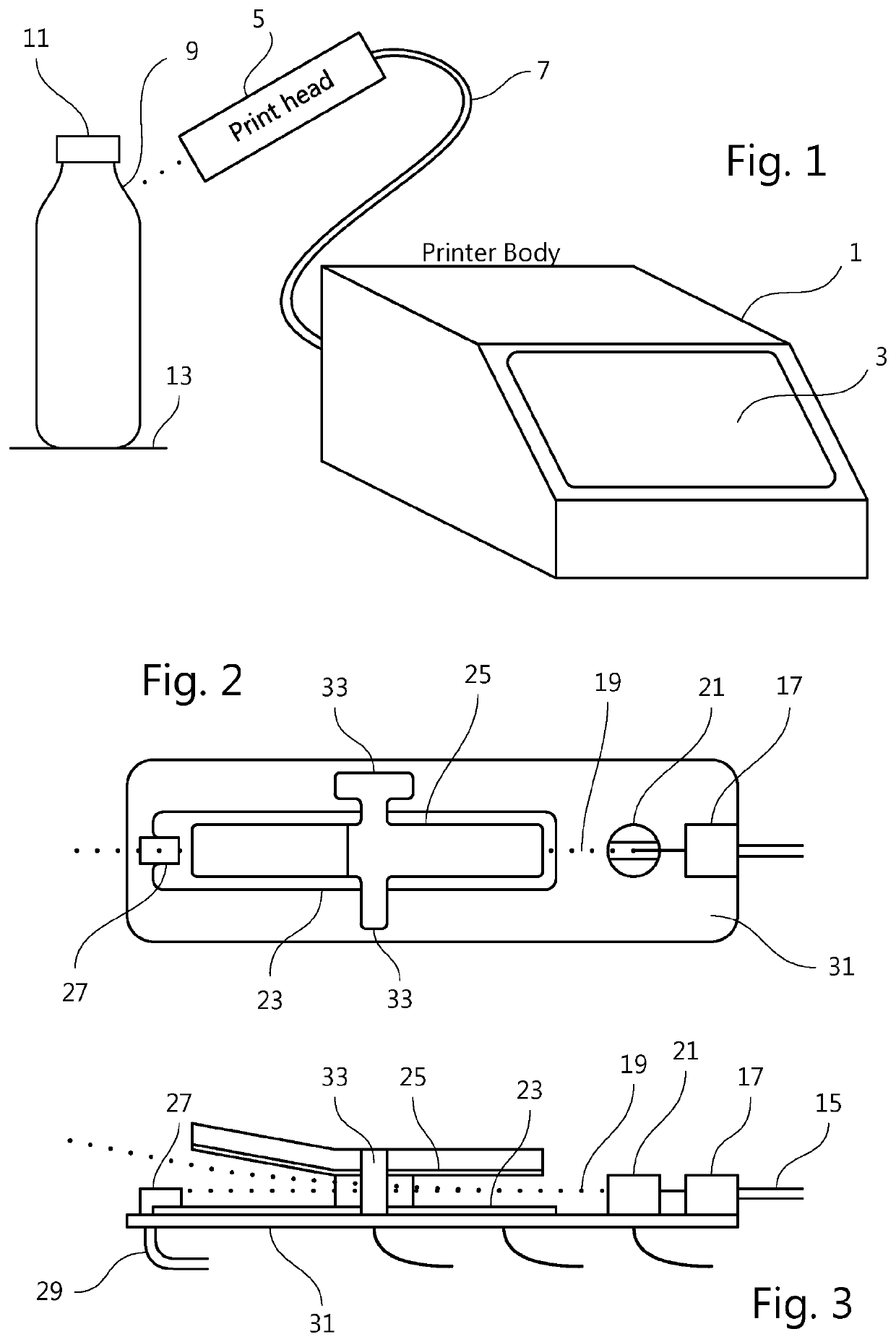 Continuous ink jet printer and print head assembly therefor