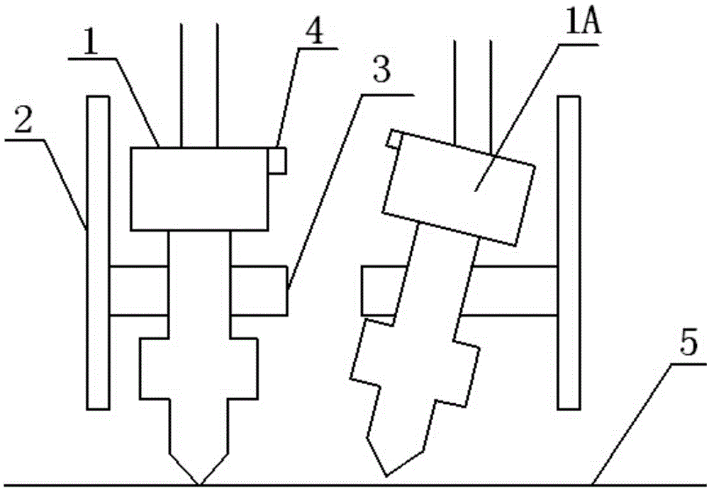 Multi-spray-head interference-free printing method and spray head structure of 3D printer