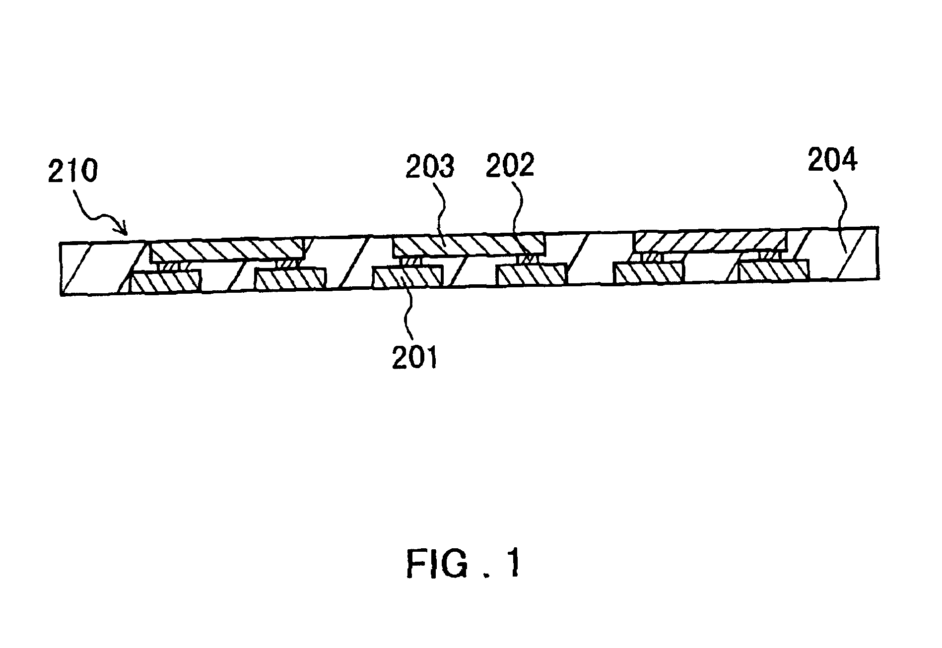 Module with built-in electronic elements and method of manufacture thereof