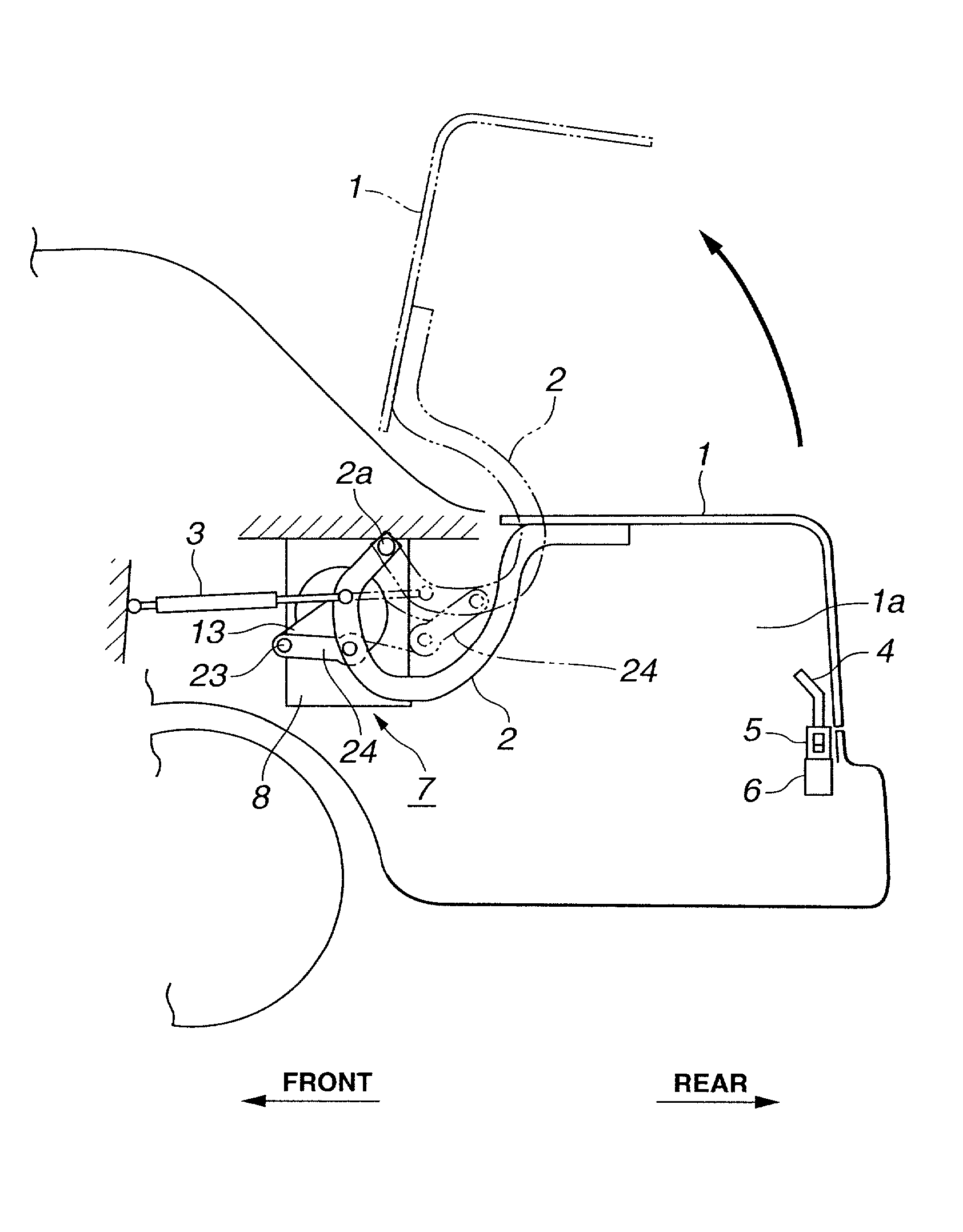 Power unit for automotive trunk lid