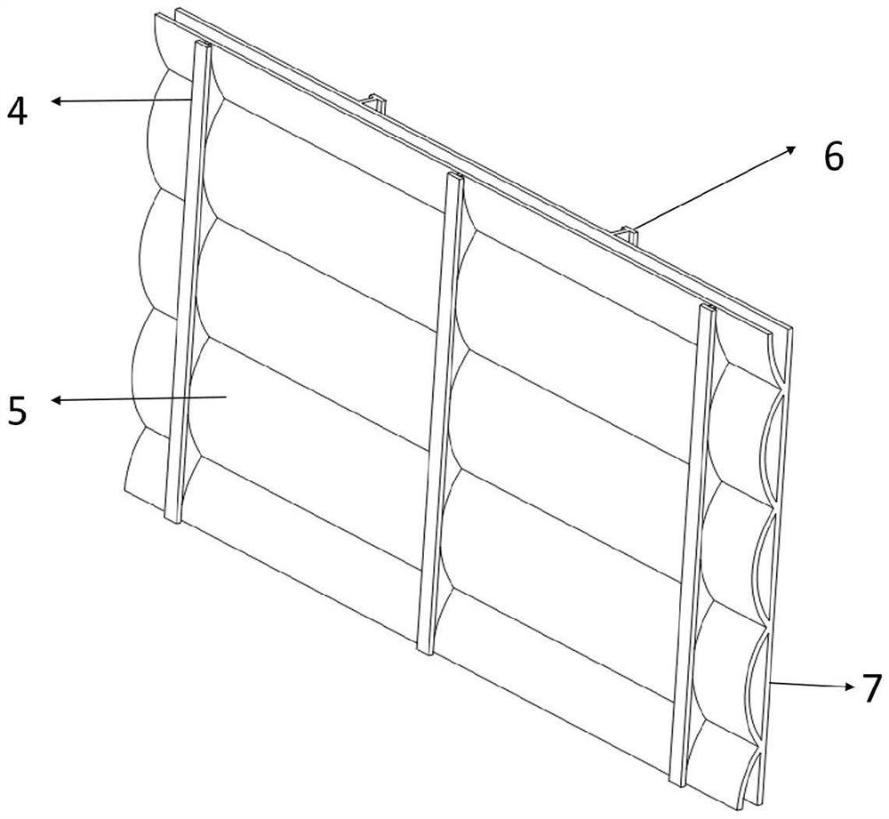 Arc-shaped reinforced pressure-resistant bulkhead structure capable of resisting underwater explosion impact bending