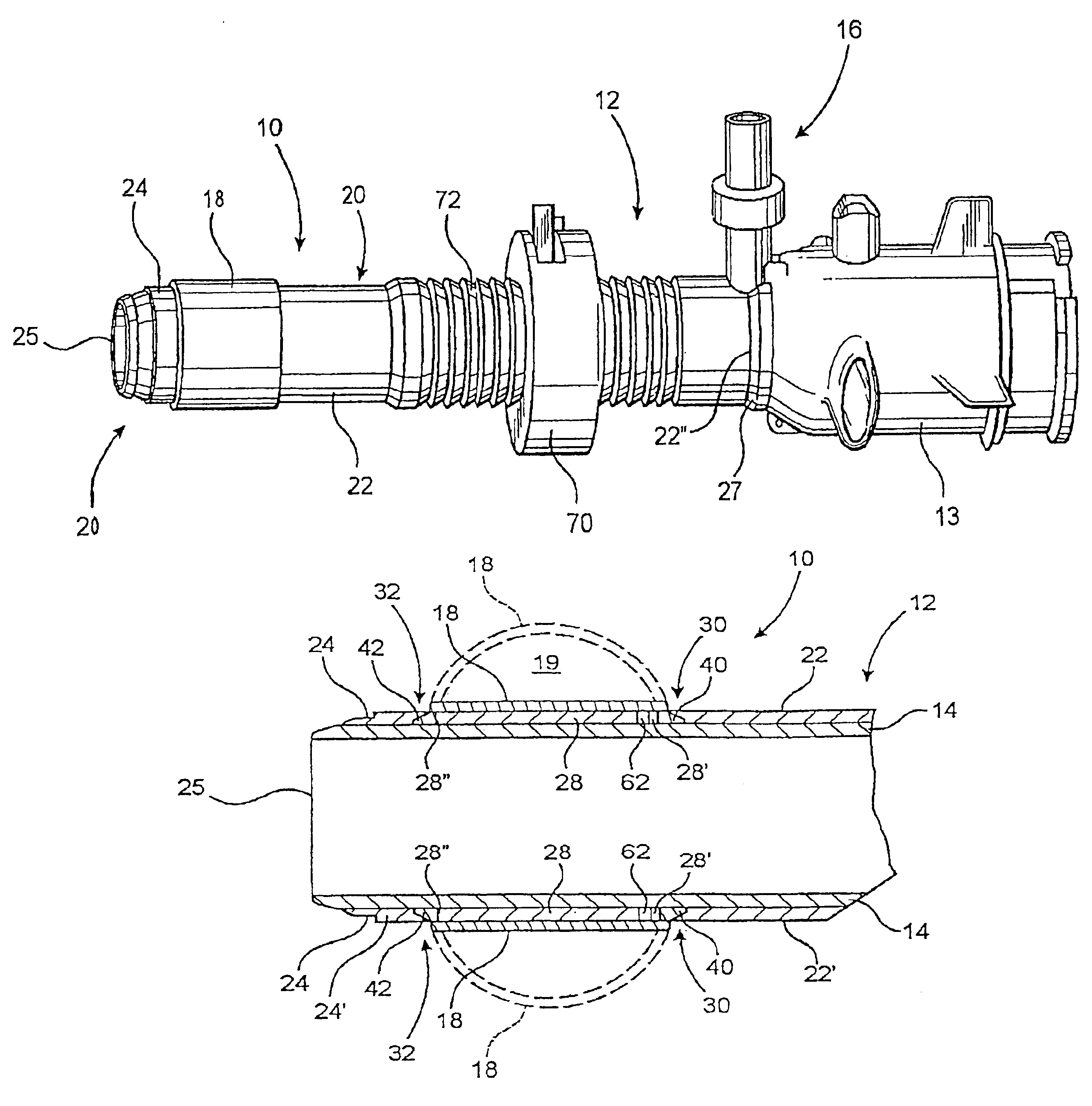 Anchoring assembly for a medical instrument