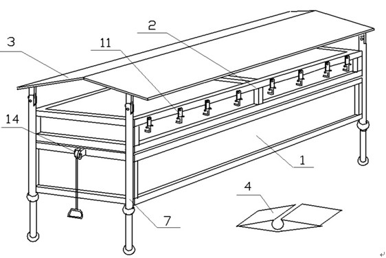 Leaf-picking-free silkworm table and silkworm rearing method