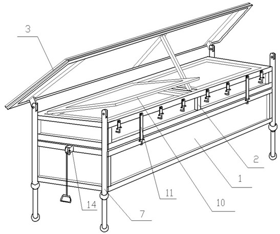 Leaf-picking-free silkworm table and silkworm rearing method