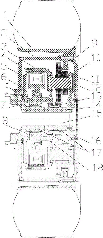 Electric wheel hub with wheel edge reduction gear