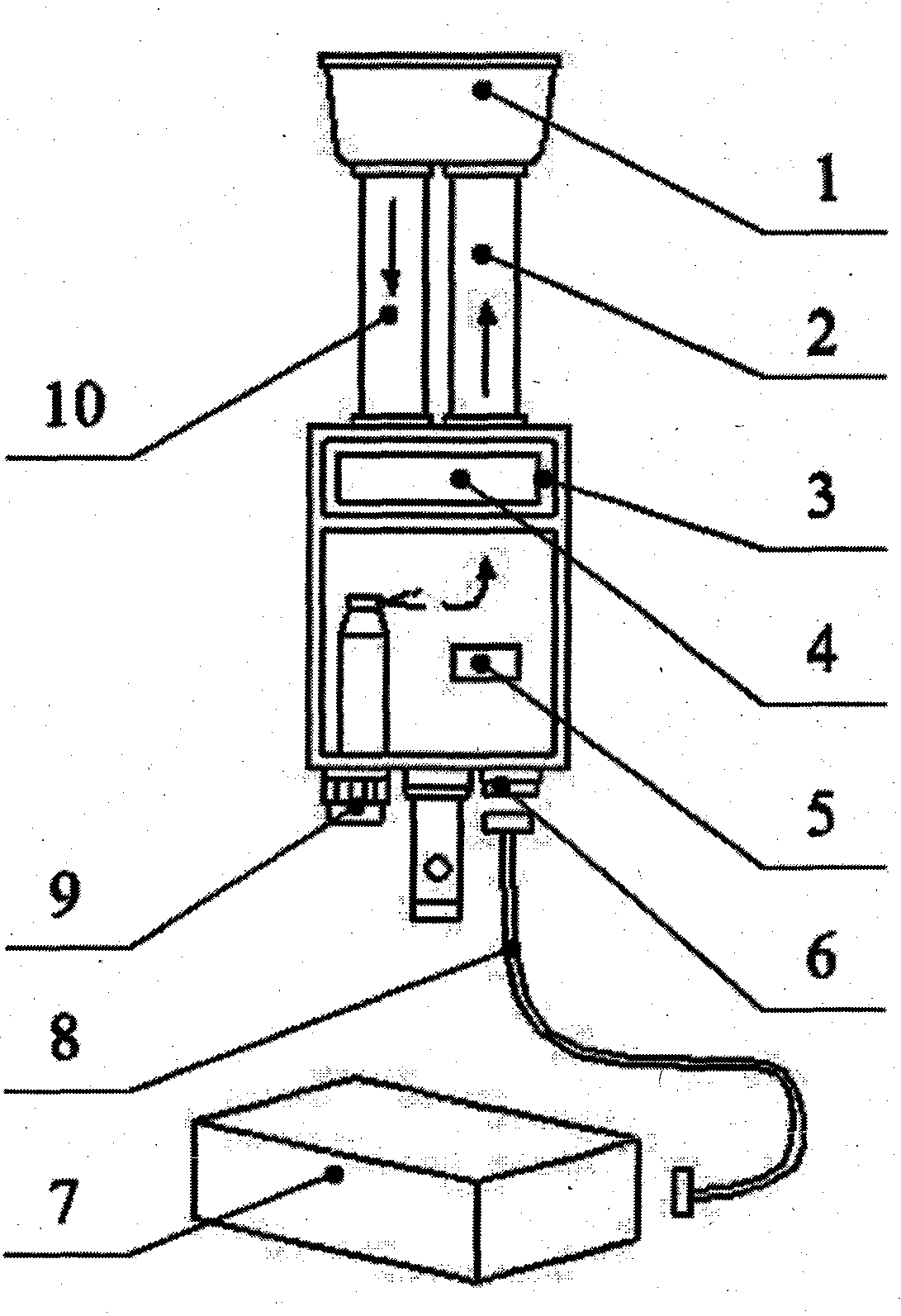 Smoke detector sensitivity detecting device based on obscuration principle