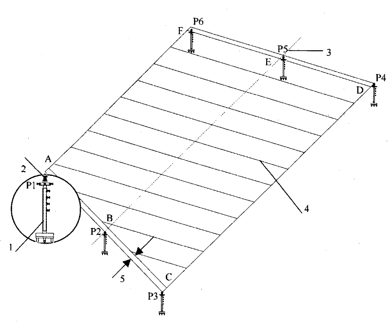 A mobile lifting combined measuring point frame device