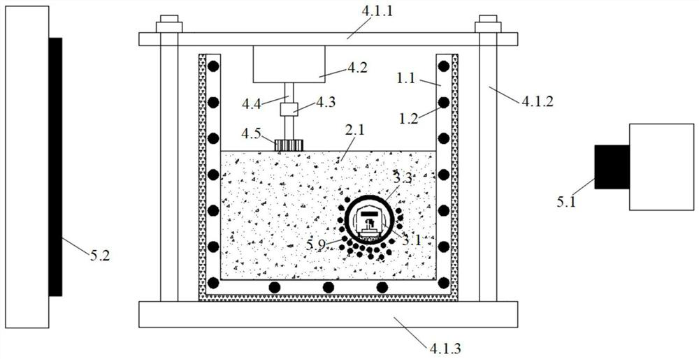 A visual test device and method for the impact of loading and unloading on rail transit