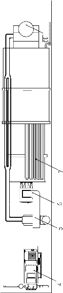 Vehicle-mounted high-pressure DC steam injection boiler system with three-pass flue gas