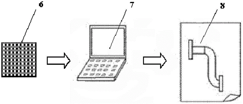 Device and method of field measurement of folding pipes on the basis of three-dimensional space shooting positioning technology