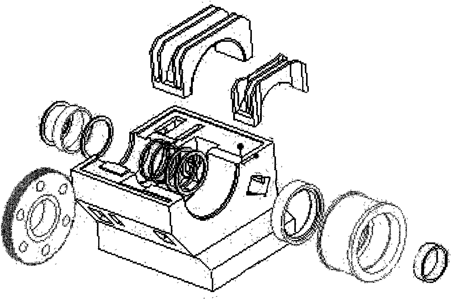 Optimization method for distance between headstock bearings of large ship used crankshaft lathe