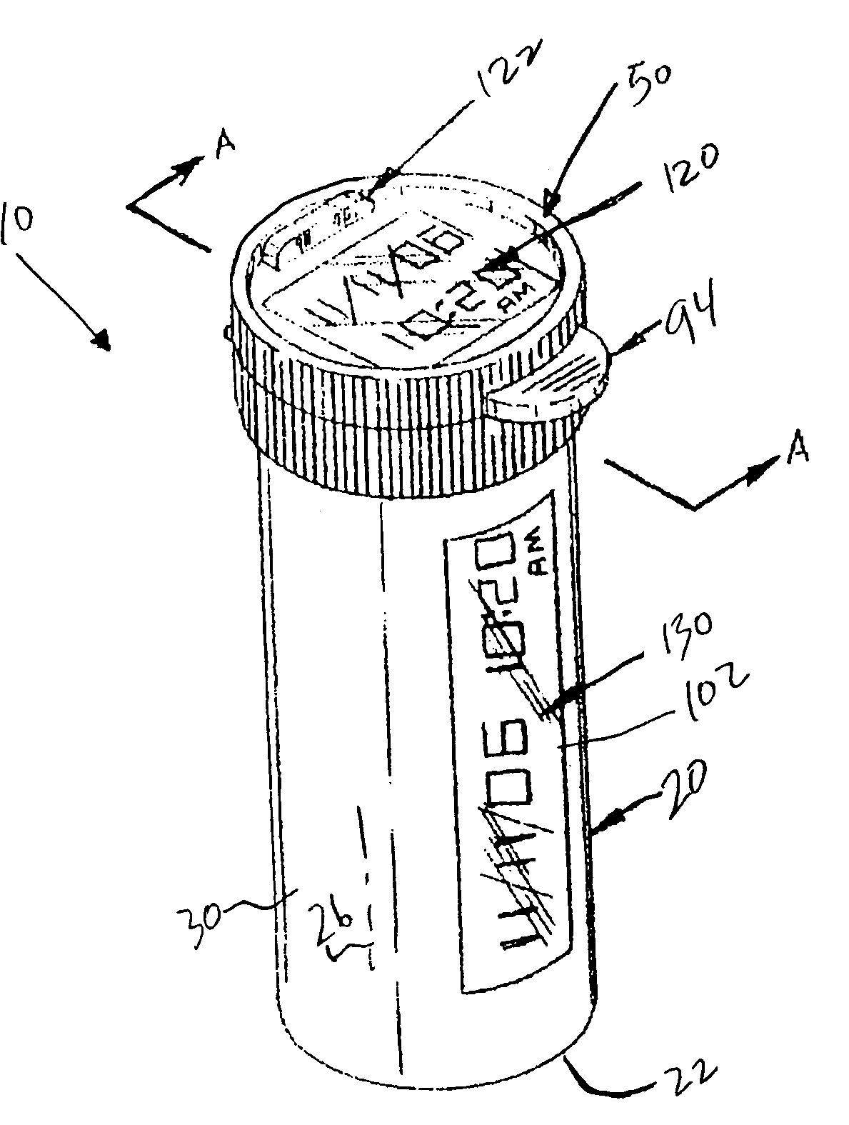 Electronic indicator system for medicine bottle