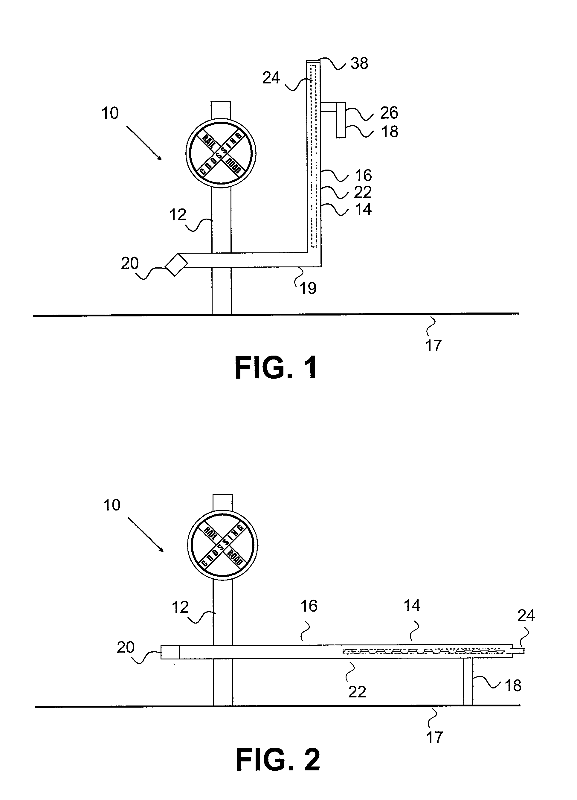 Railroad grade crossing assembly