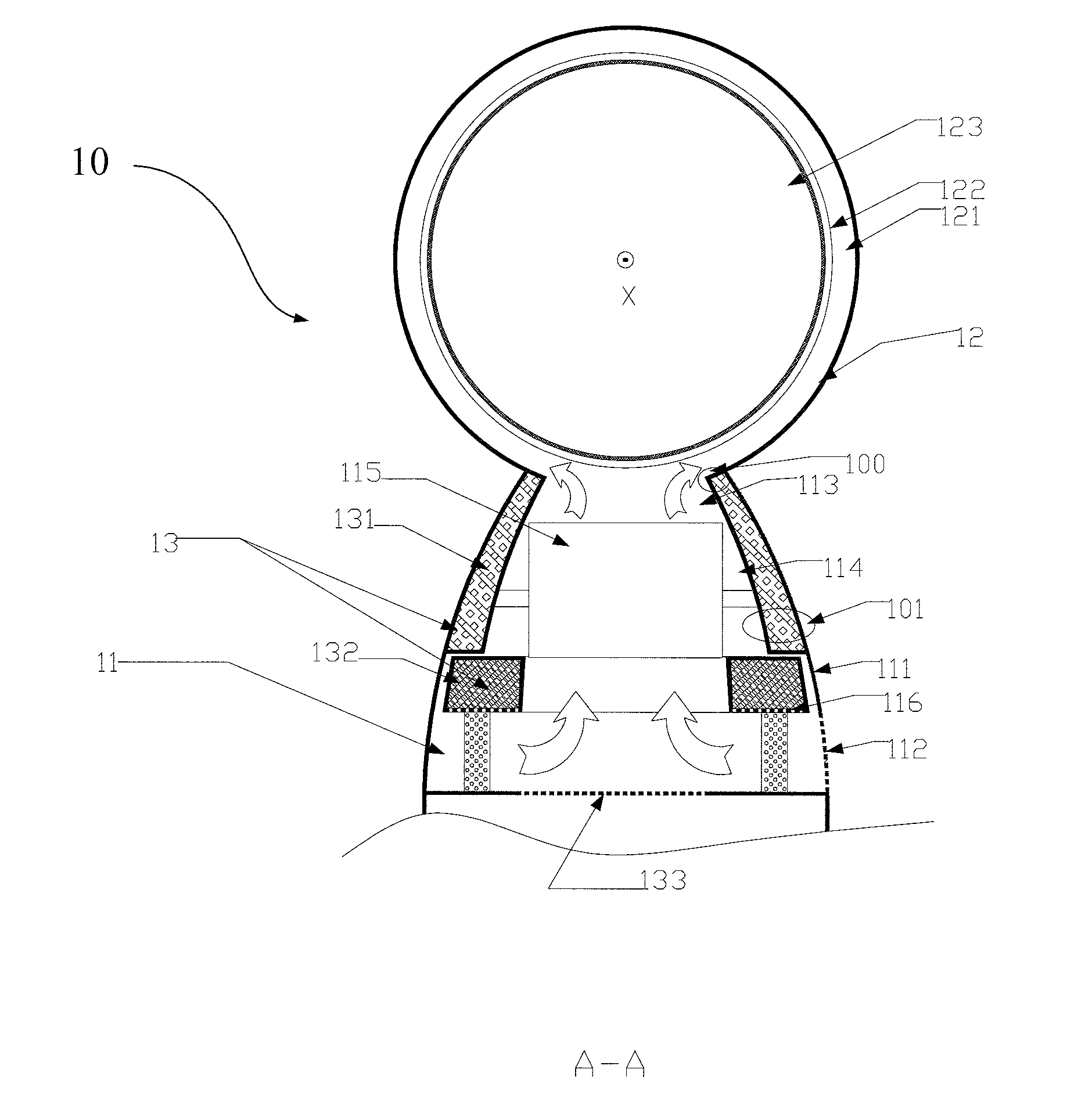 Low-noise bladeless fan