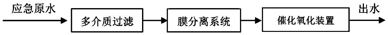 Catalytic oxidation device for water treatment, its manufacturing method and water treatment process