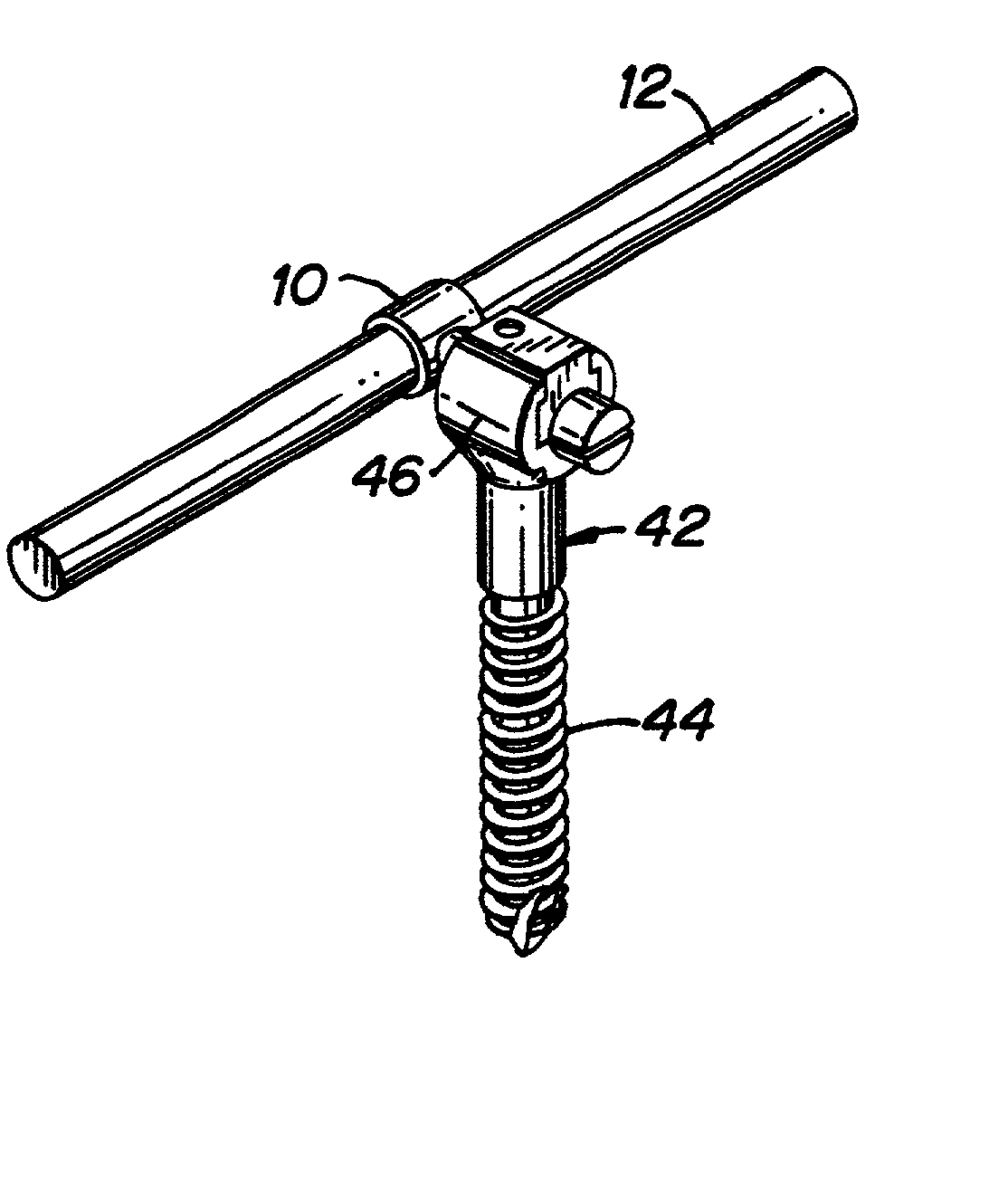 Clamping connector for spinal fixation systems