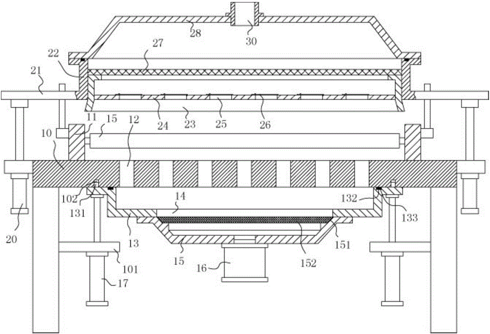 Vertical-adsorption type environment-friendly dust suction mechanism for boards