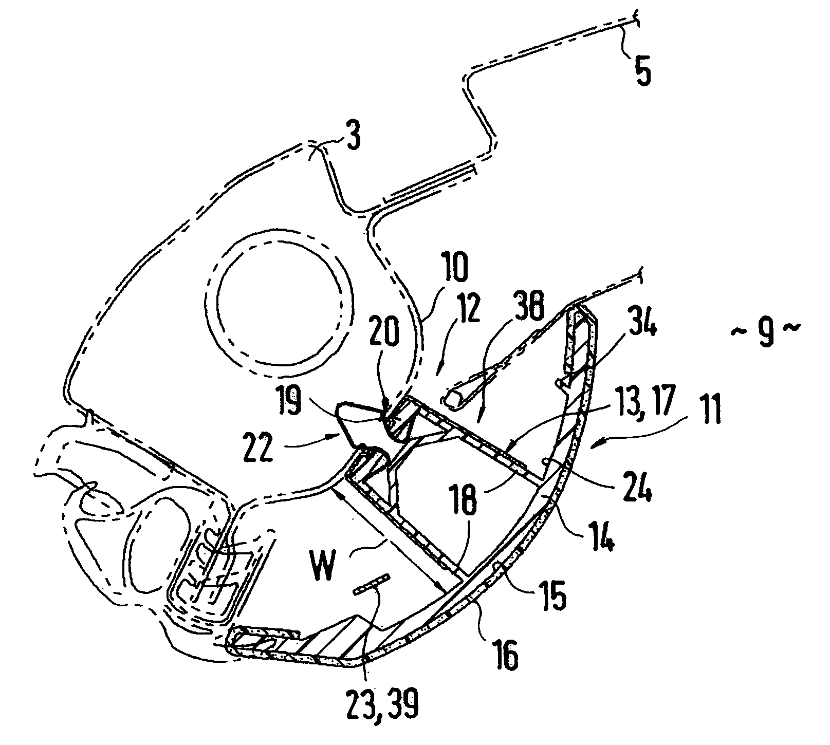 Motor vehicle having an energy-absorbing deformation element