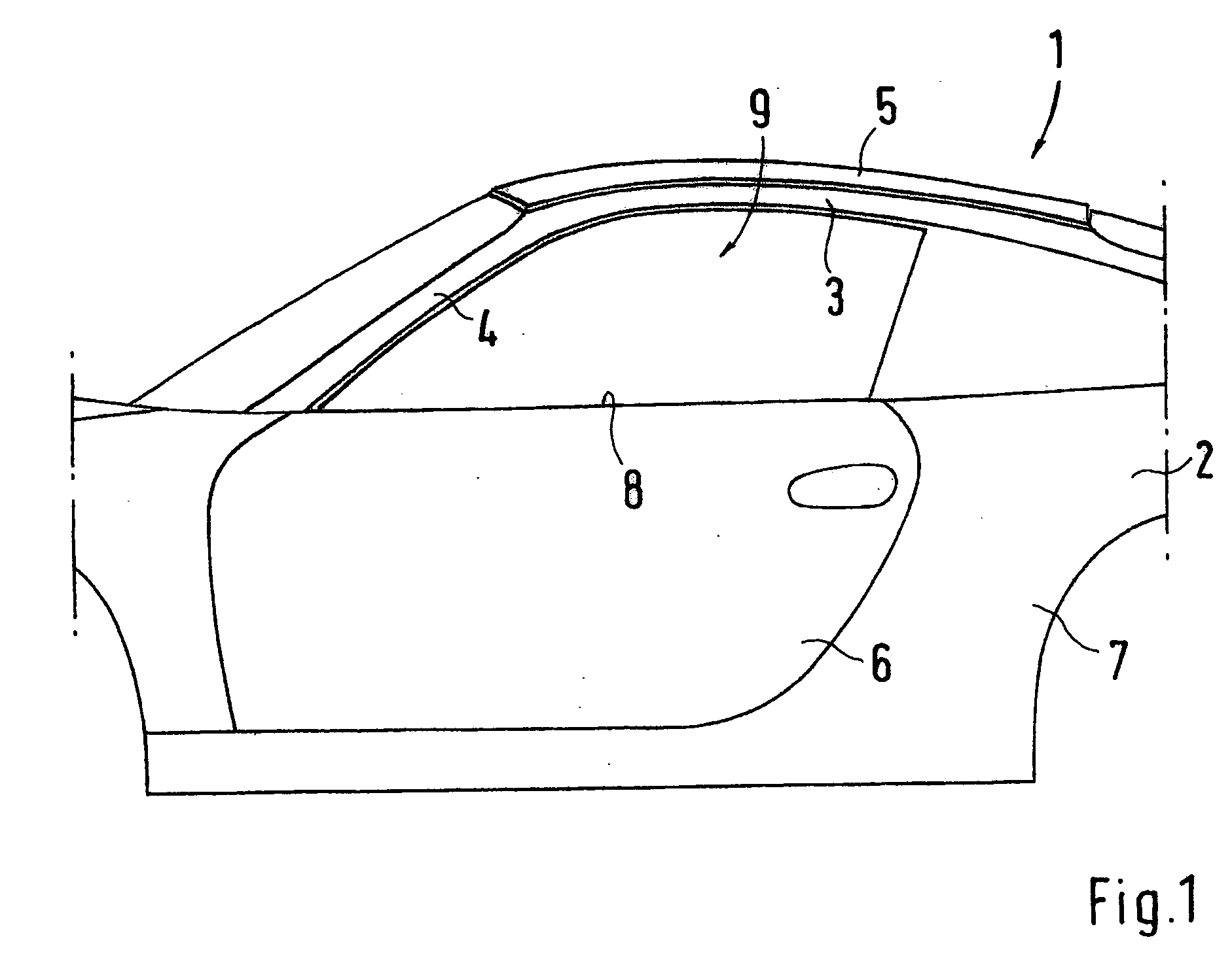 Motor vehicle having an energy-absorbing deformation element