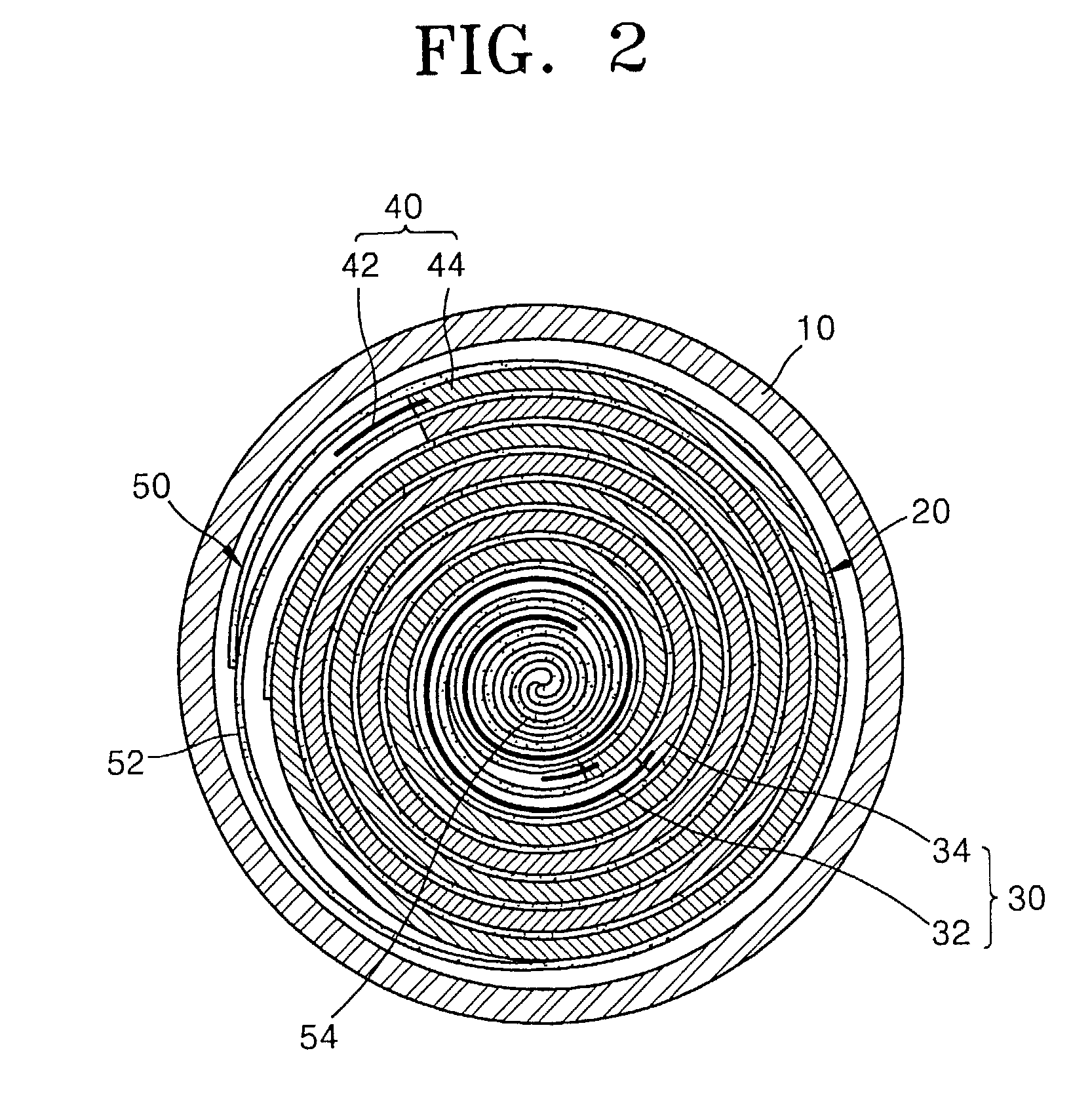 Secondary cell with improved electrode jelly-roll structure