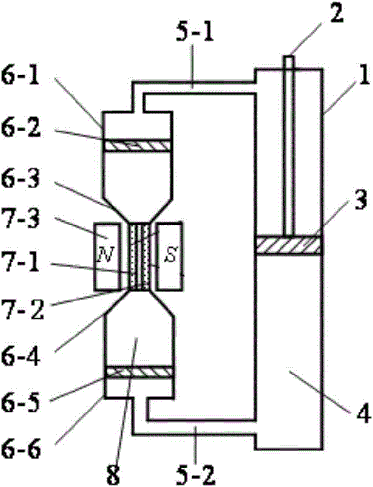 Double-channel liquid metal magnetic fluid power generator