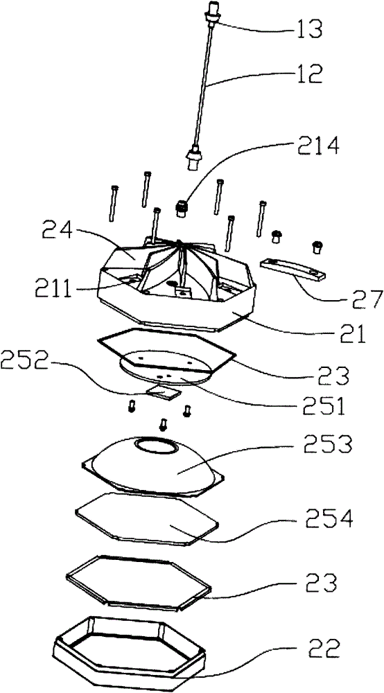 LED module assembly of lamp and mining lamp with module assembly