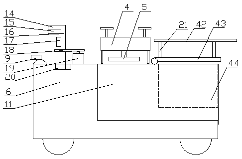 A bird's nest removal vehicle for transmission line inspection